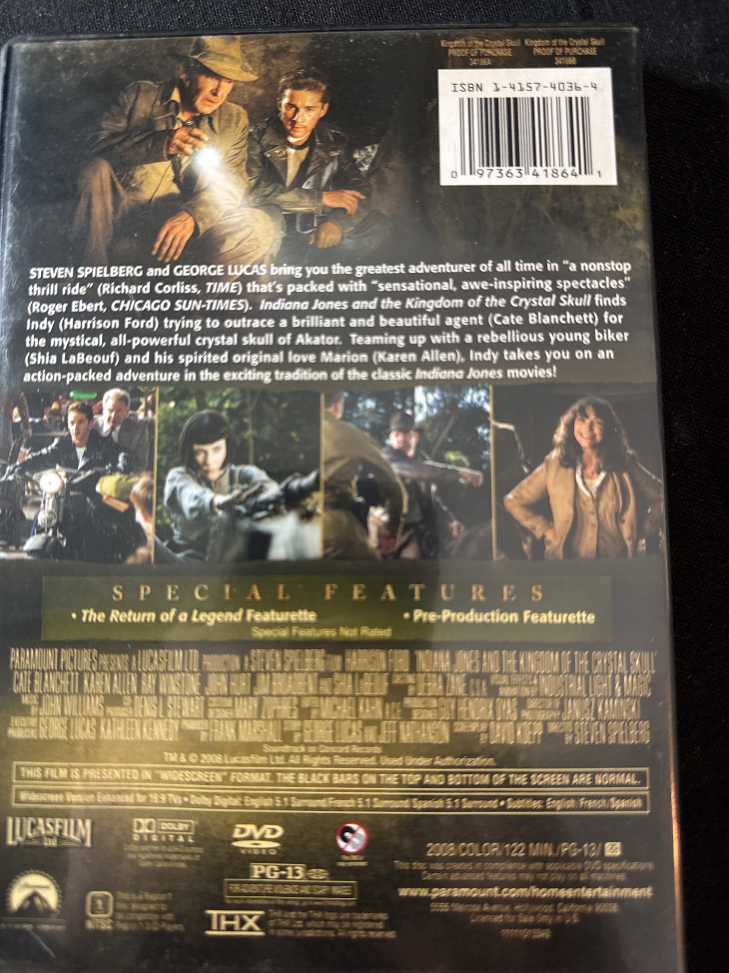 Indiana Jones and the Kingdom of the Crystal Skull DVD