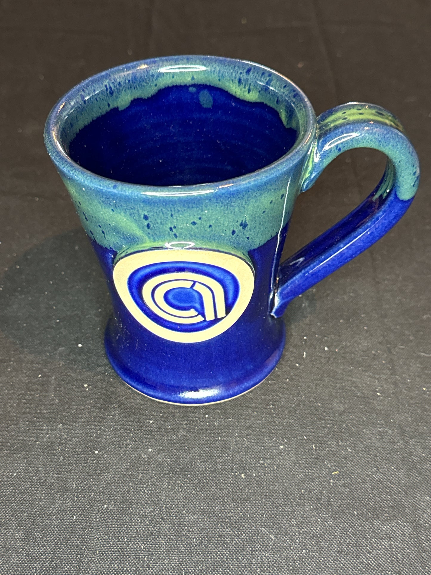 Sunset Hill Stoneware Blue and Green Drip Glazed 16oz Stoneware Coffee Mug Cup