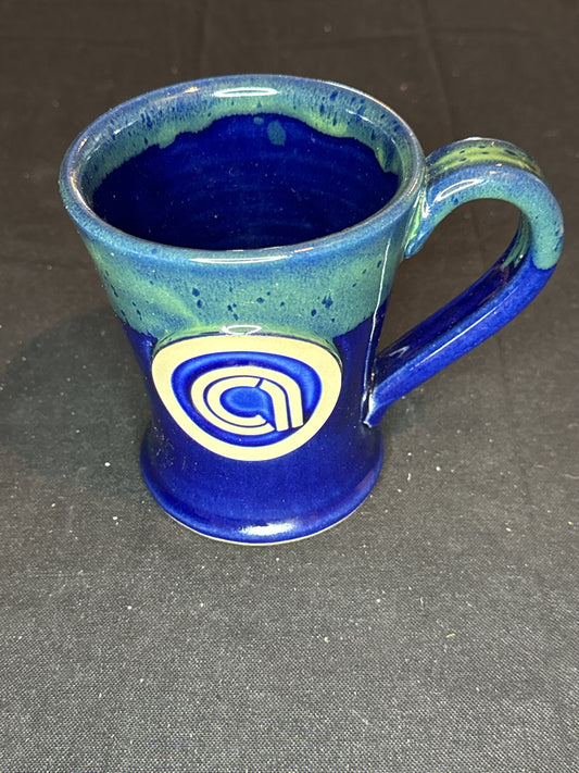 Sunset Hill Stoneware Blue and Green Drip Glazed 16oz Stoneware Coffee Mug Cup