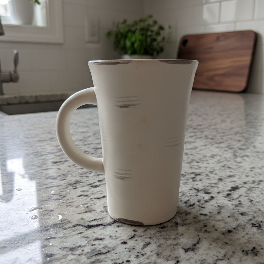 Vintage Hallmark Ken Sheldon Time Flies Love Stays Tall Coffee Cup Mug 5 1/8" Tall