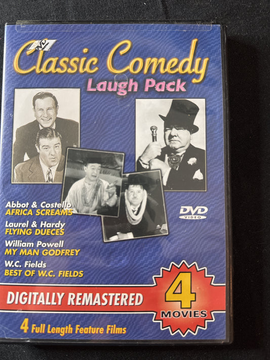 Classic Comedy Laugh Pack 4 Movies Abbot & Costello, Laurel & Hardy, William Powell, W.C. Fields DVD