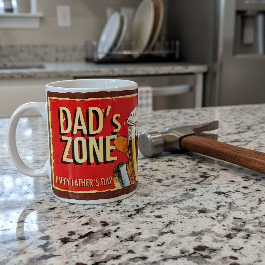 Happy Father's Day Dad's Zone Coffee Cup Mug 3.75" Tall
