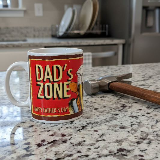 Happy Father's Day Dad's Zone Coffee Cup Mug 3.75" Tall