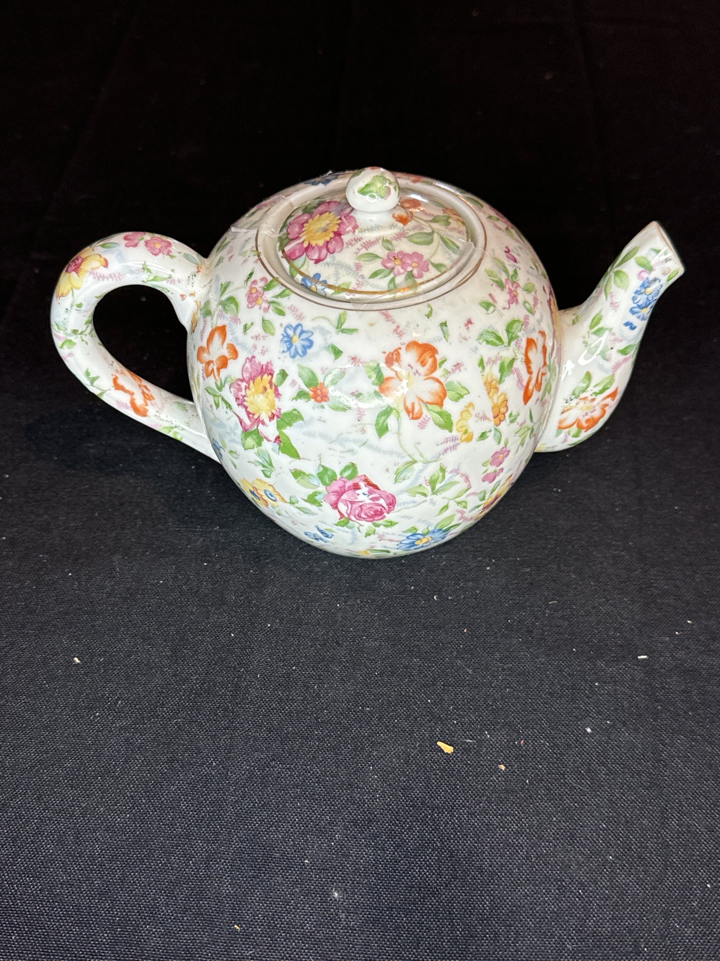 Chintz Teapot Hand Painted Trimont China Occupied Japan