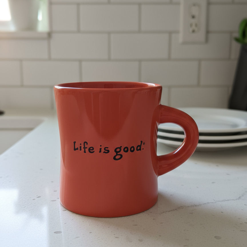 Life Is Good Gotta Run Orange Home Coffee Cup Mug Sturdy 4" Tall