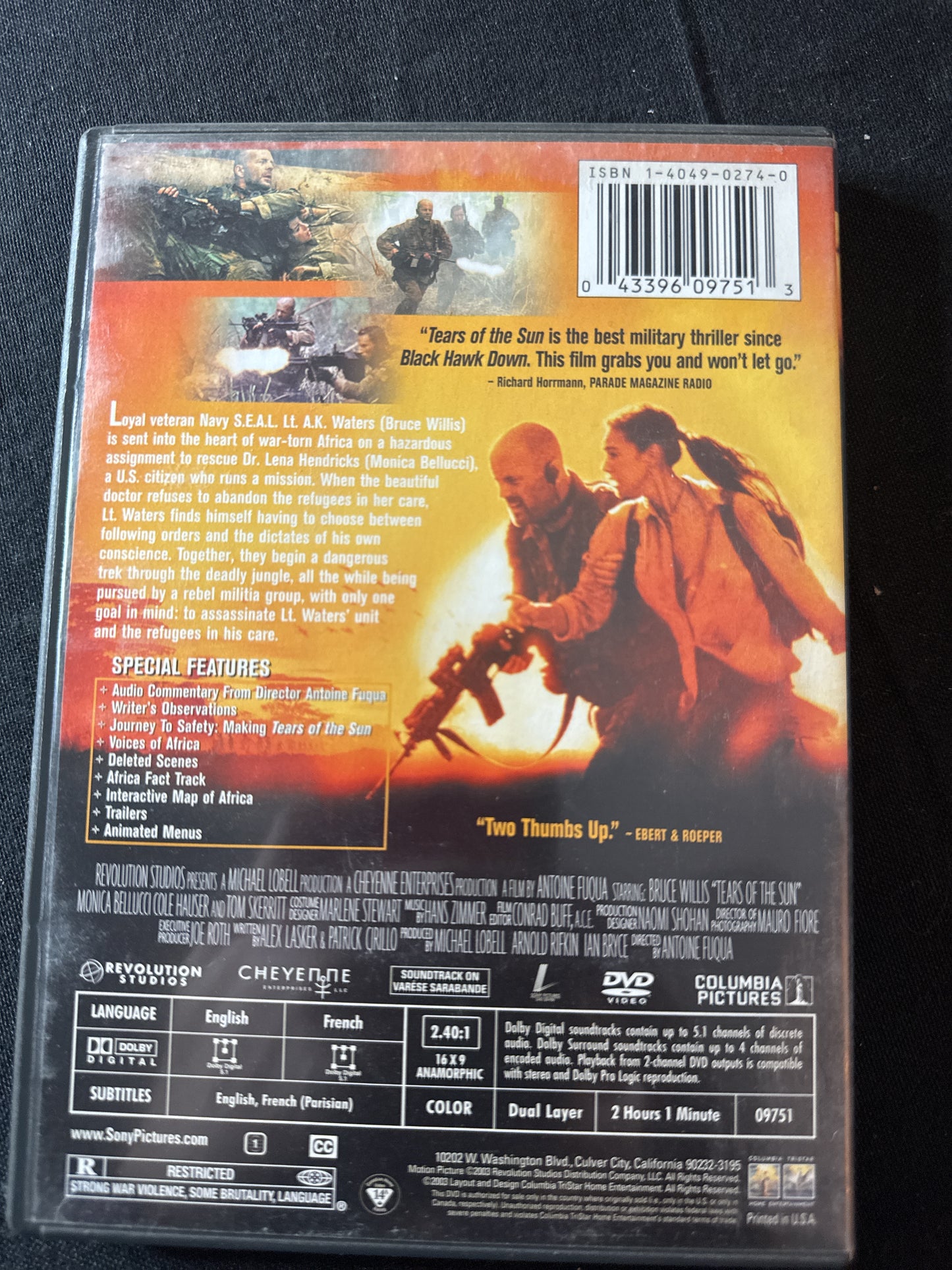 Tears of the Sun DVD