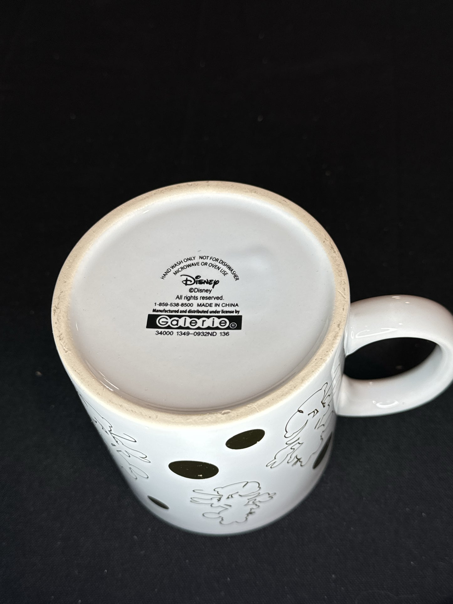 Minnie Mouse Disney White Gold Ceramic Large Mug Hot Chocolate Coffee Cup