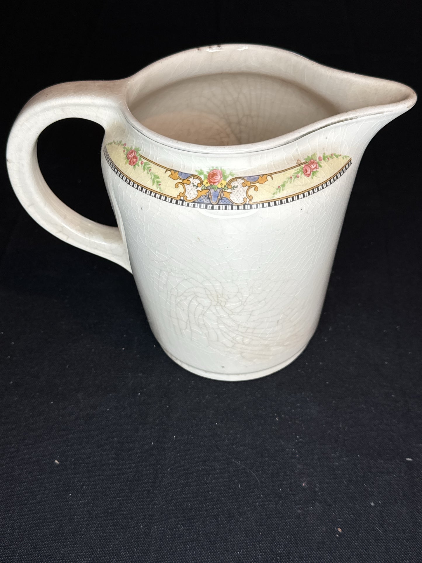 Vintage Milk Pitcher Ballerina Camwood Ivory Pitcher Universal Cambridge Pottery