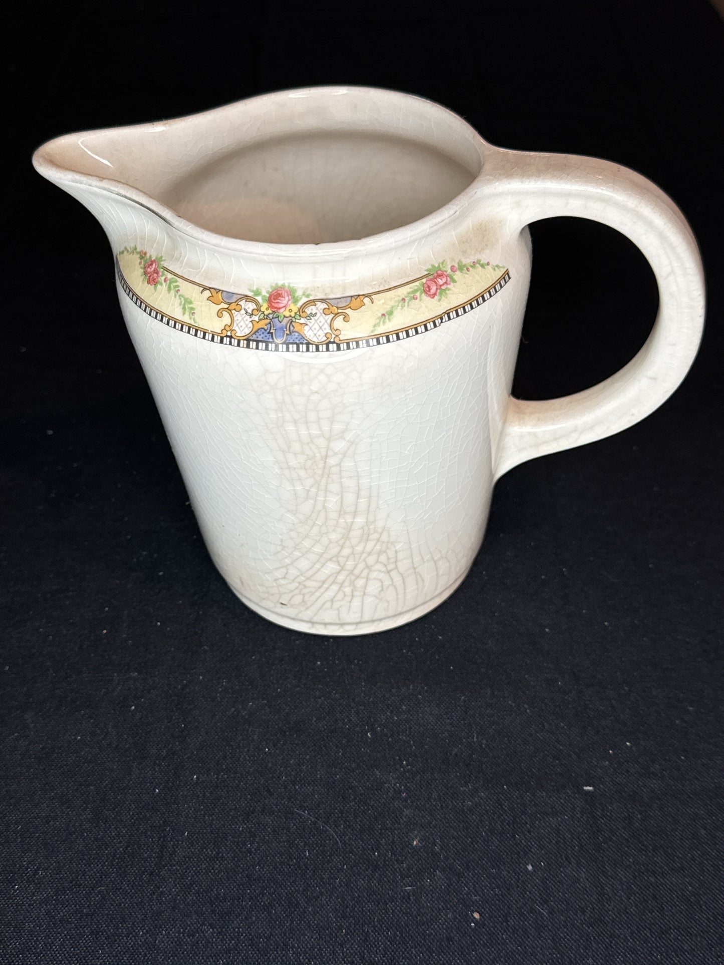 Vintage Milk Pitcher Ballerina Camwood Ivory Pitcher Universal Cambridge Pottery