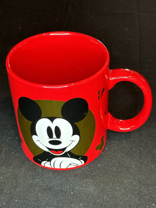 Disney Mickey Mouse Red and Gold Coffee Mug Cup by Valerie 20oz