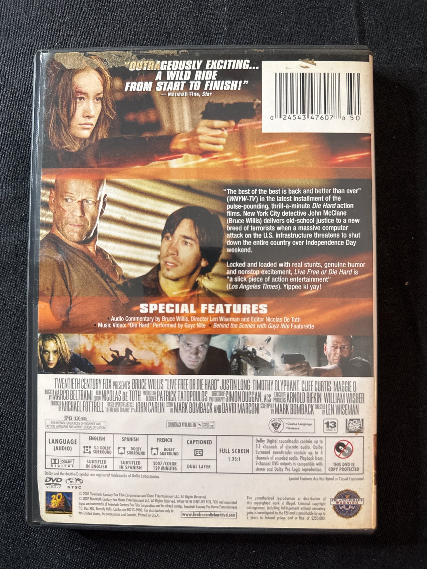 Live Free or Die Hard DVD