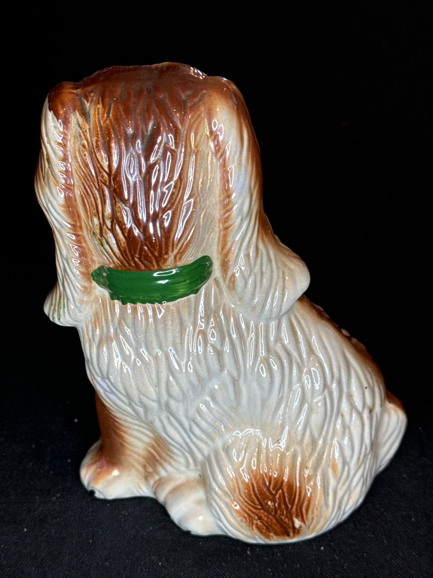 Cavalier King Charles Spaniel Dog Pottery Figurine Brazil Mid-Century Lusterware