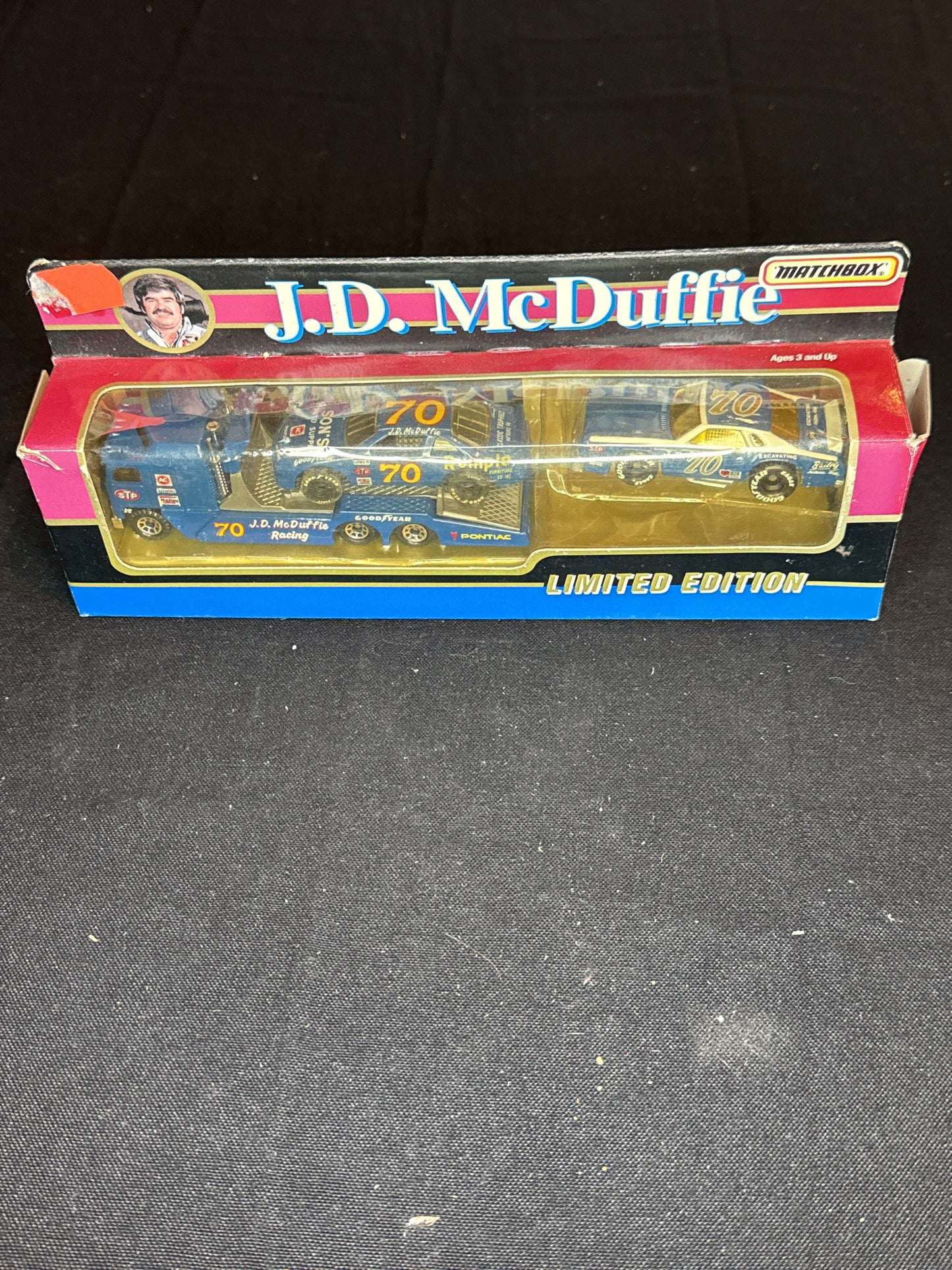 Matchbox Limited Edition JD McDuffie NASCAR Racing Team Toy Car Set NIB