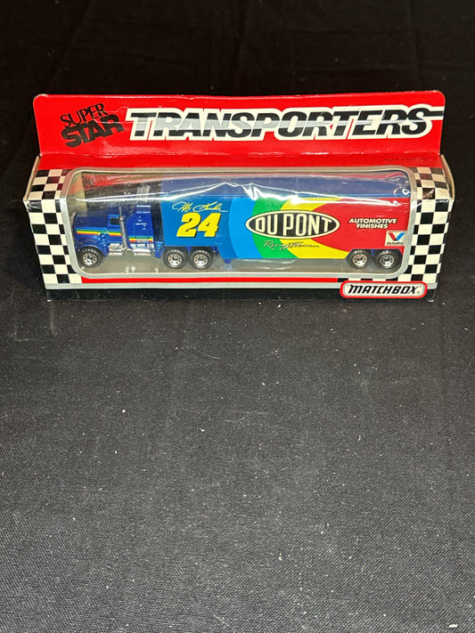 Matchbox Super Star Transporters Jeff Gordon #24 1993 Dupont Racing NIB