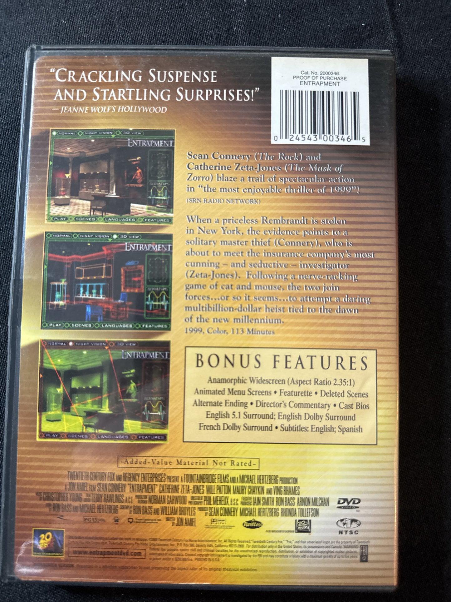 Entrapment DVD
