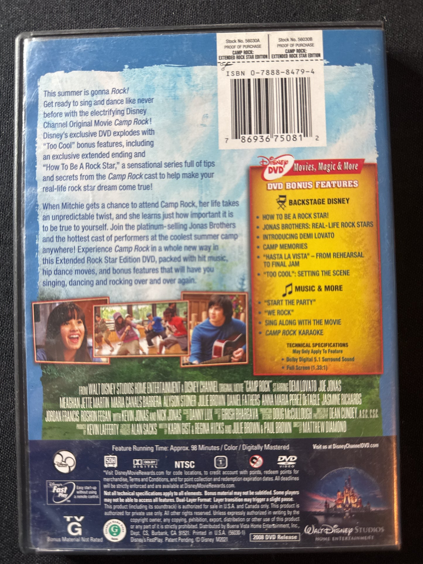 Disney Camp Rock Extended Rock Star Edition Jonas Brothers and Demi Lovato DVD