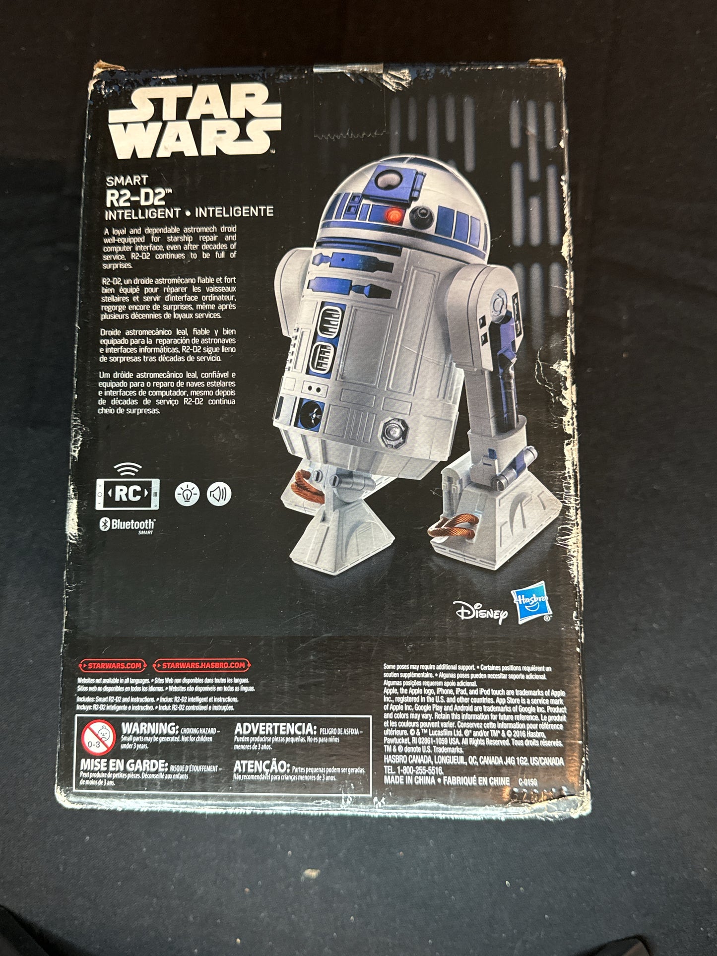 New Star Wars 2016 Hasbro Smart R2-D2 Interactive RC Bluetooth App Droid NIB