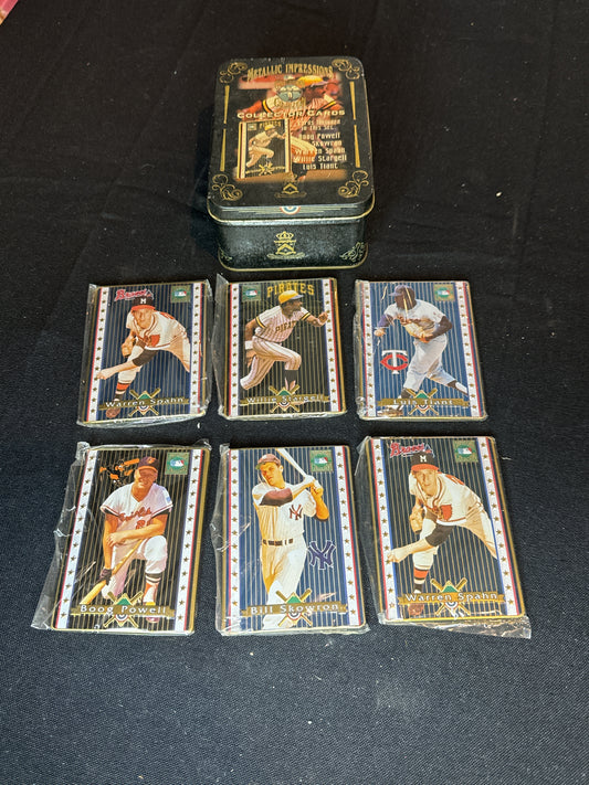 Cooperstown Collection 6 Metallic Impression Cards Powell, Skowron, Spahn, Stargell, Tiant