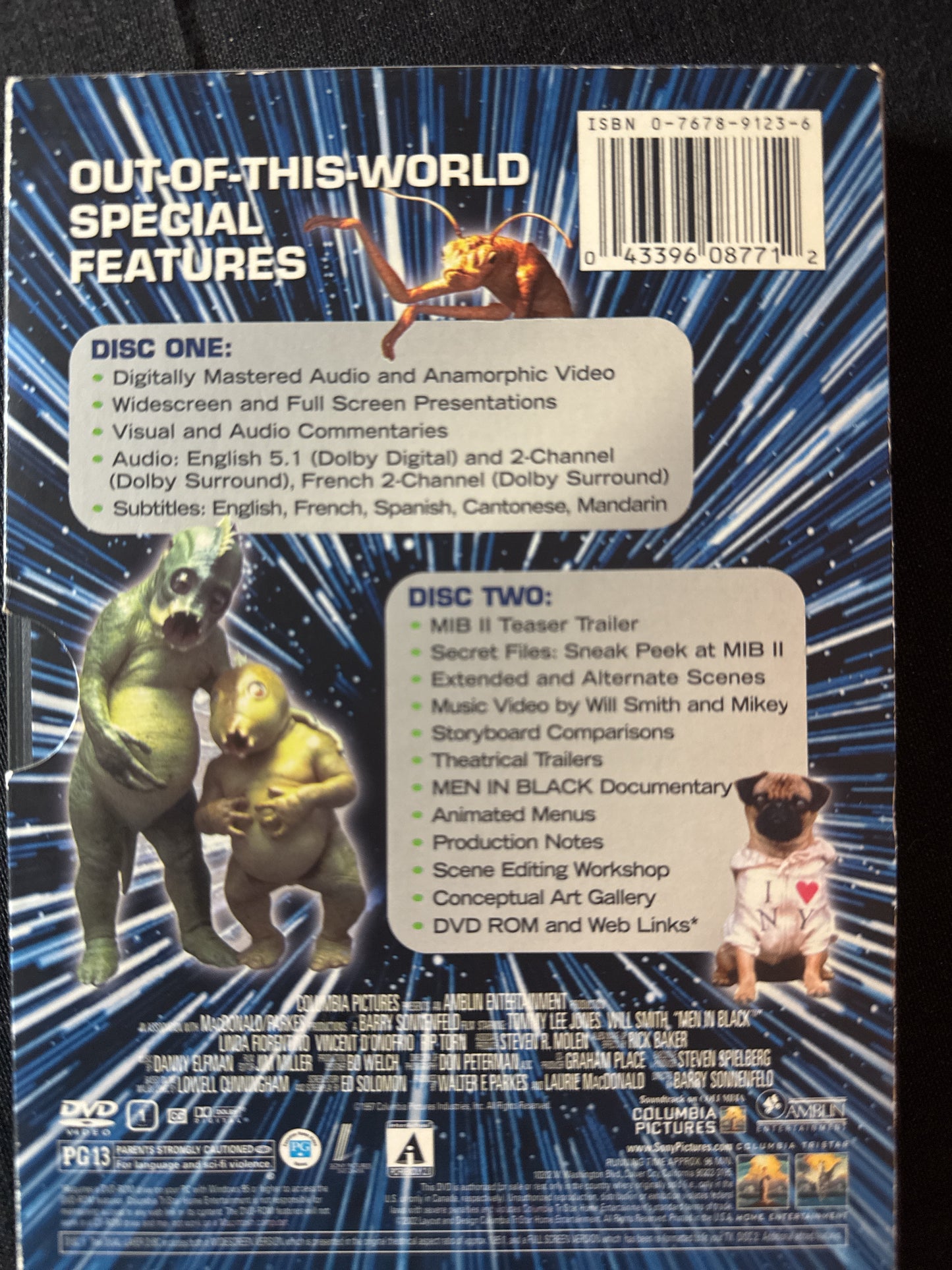 MIB Men In Black Deluxe Edition DVDs