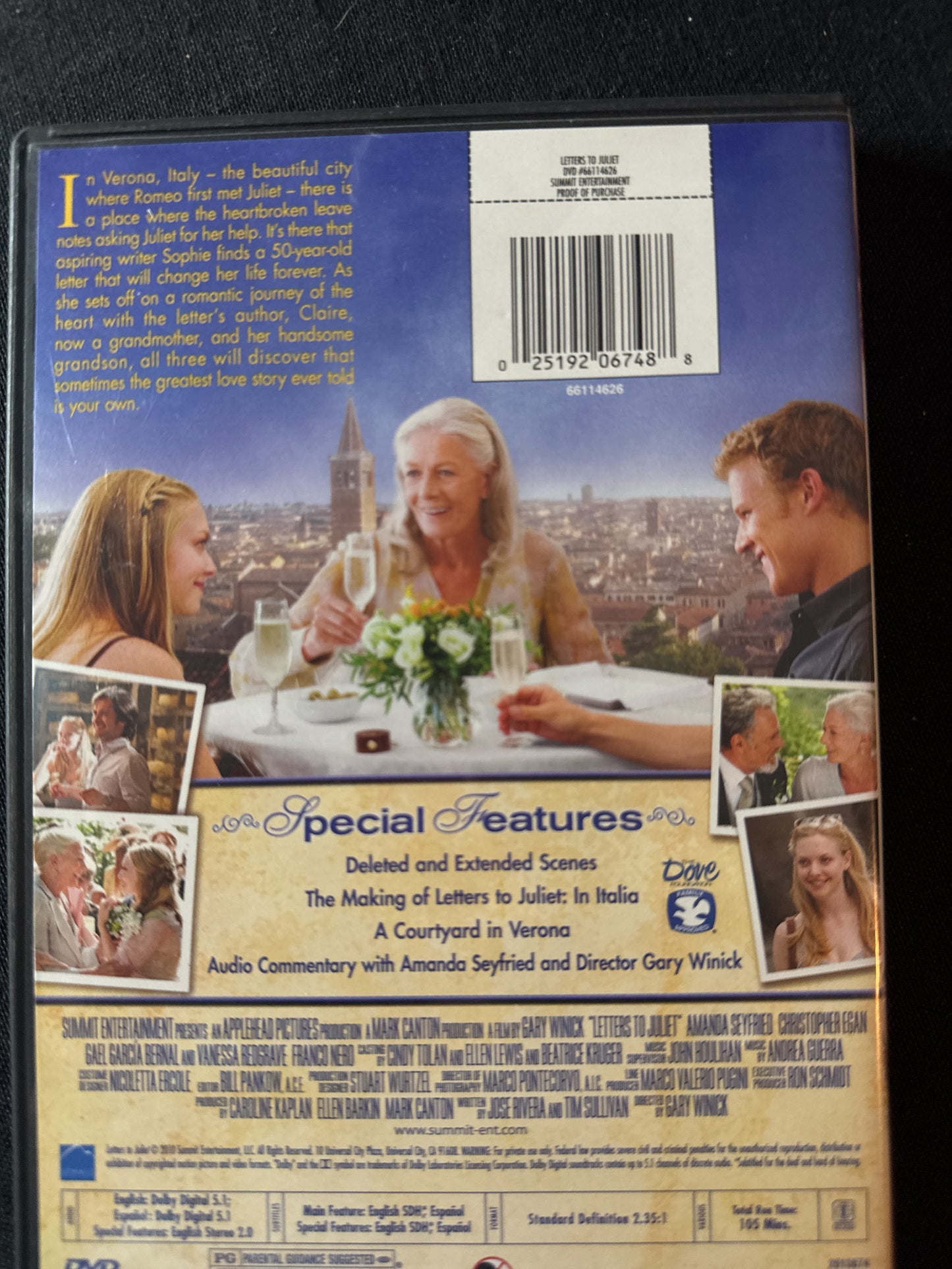 Letters to Juliet DVD