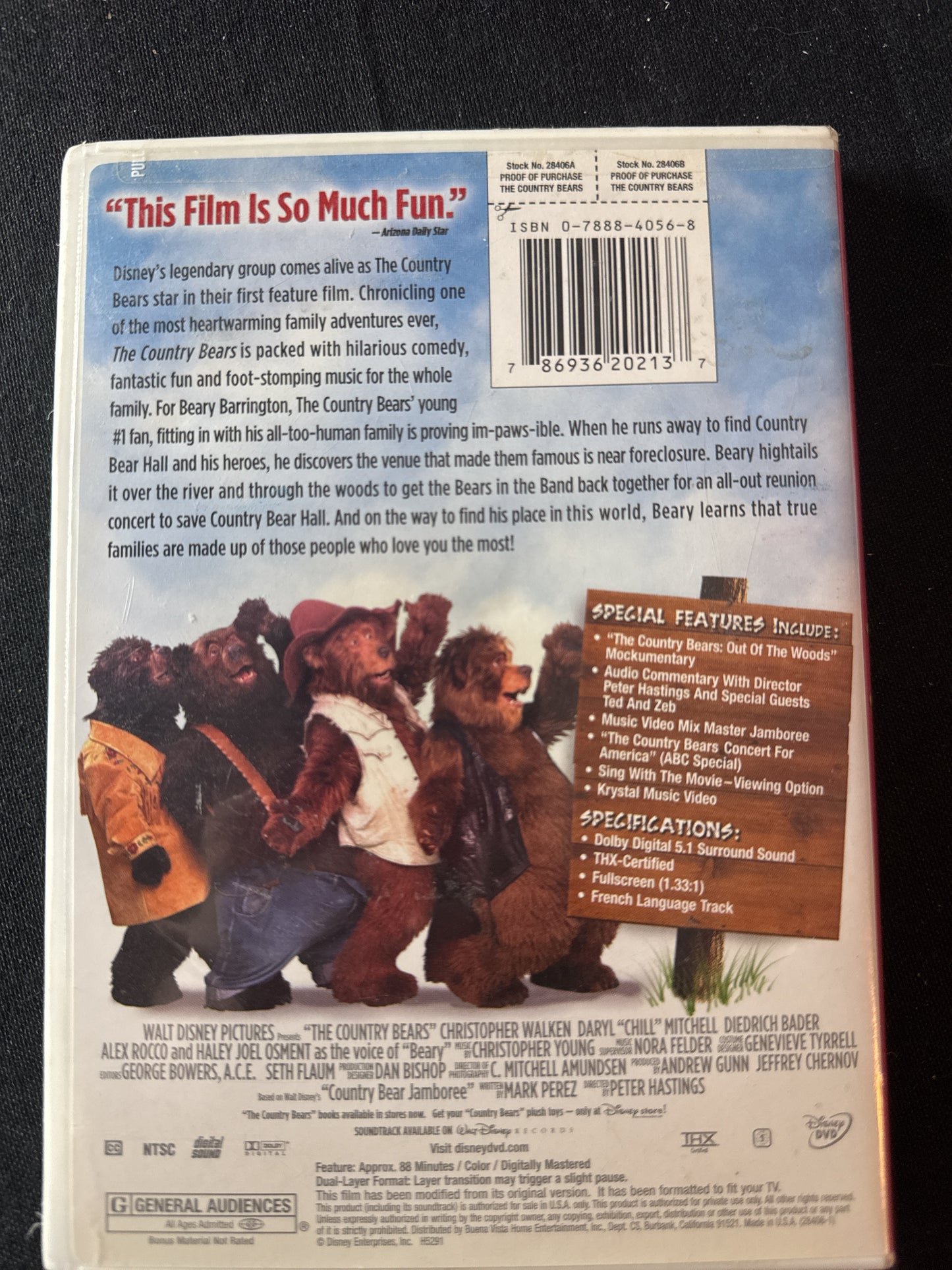 Disney's The Country Bears DVD
