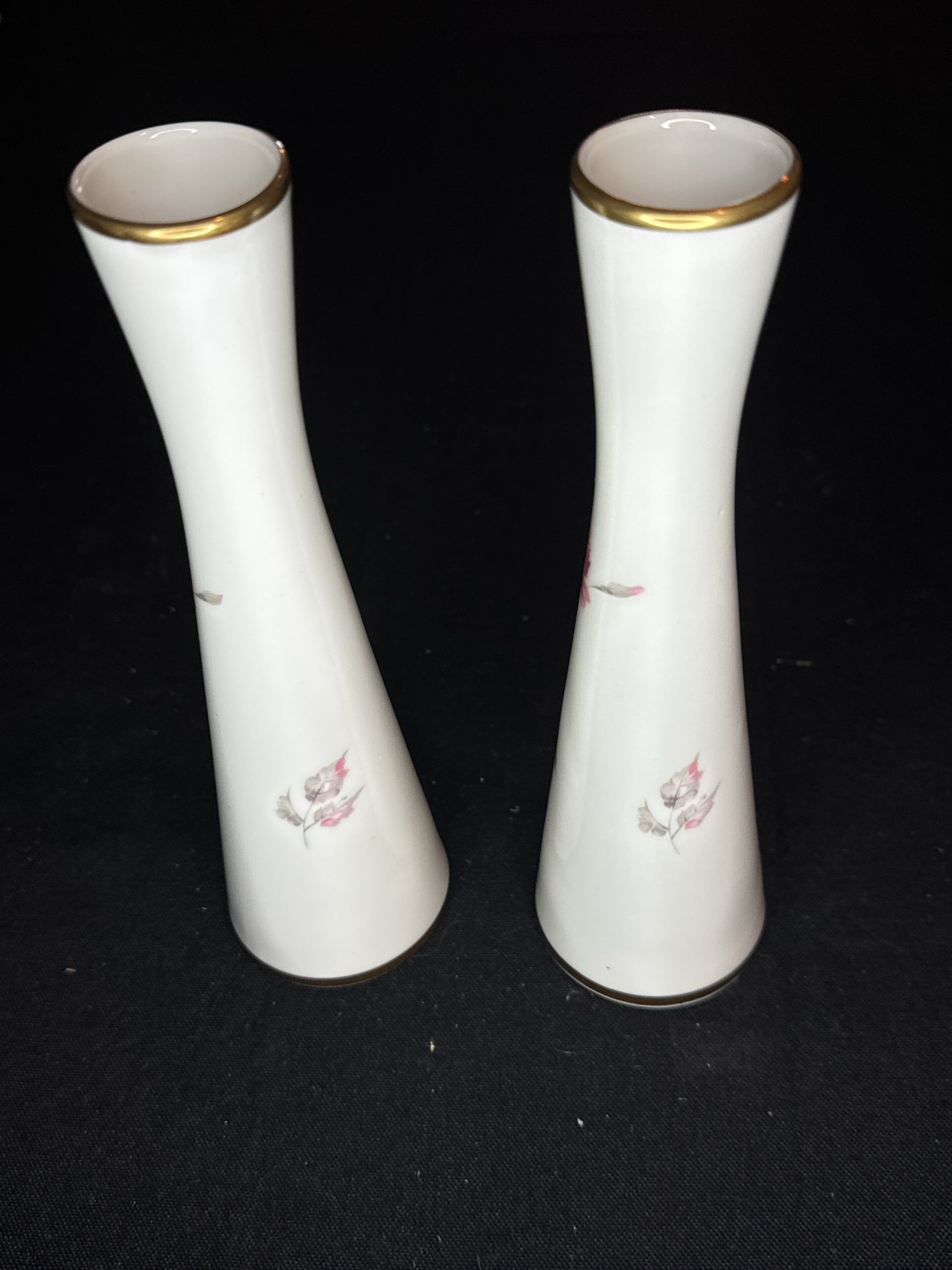 Pair of Alka Kunst Alboth & Kaiser Bavaria W. Germany Claudia Bud Vase 1950's