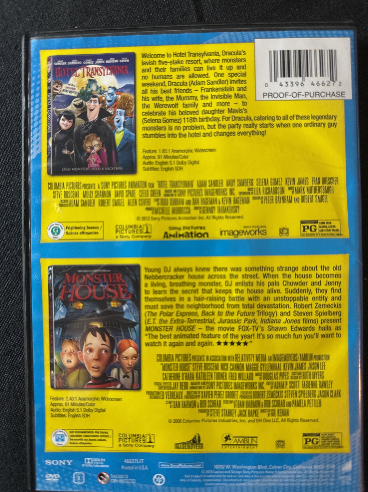 Family Fun Collection Hotel Transylvania & Monster House DVD