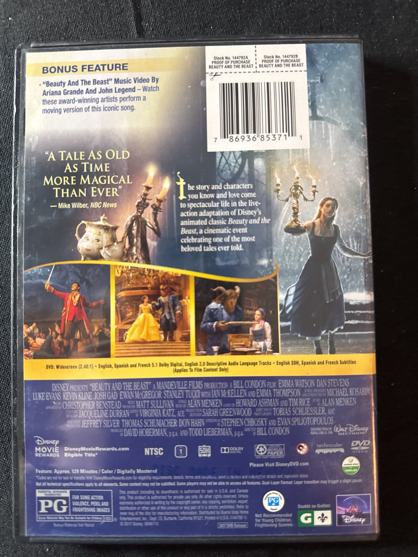 Disney Beauty & The Beast DVD