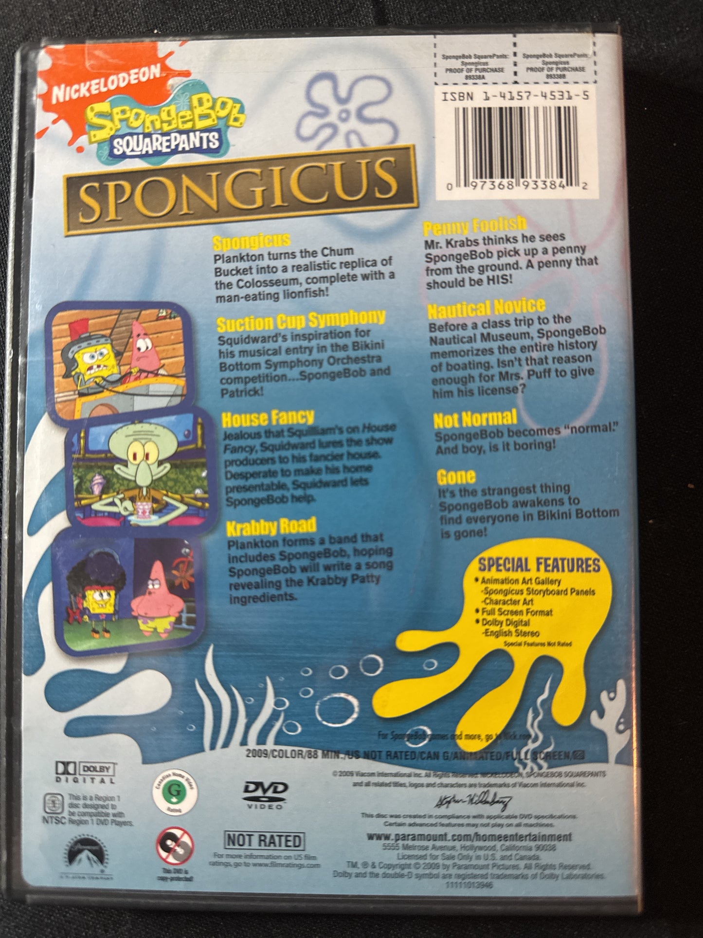 Spongebob Squarepants Spongicus DVD