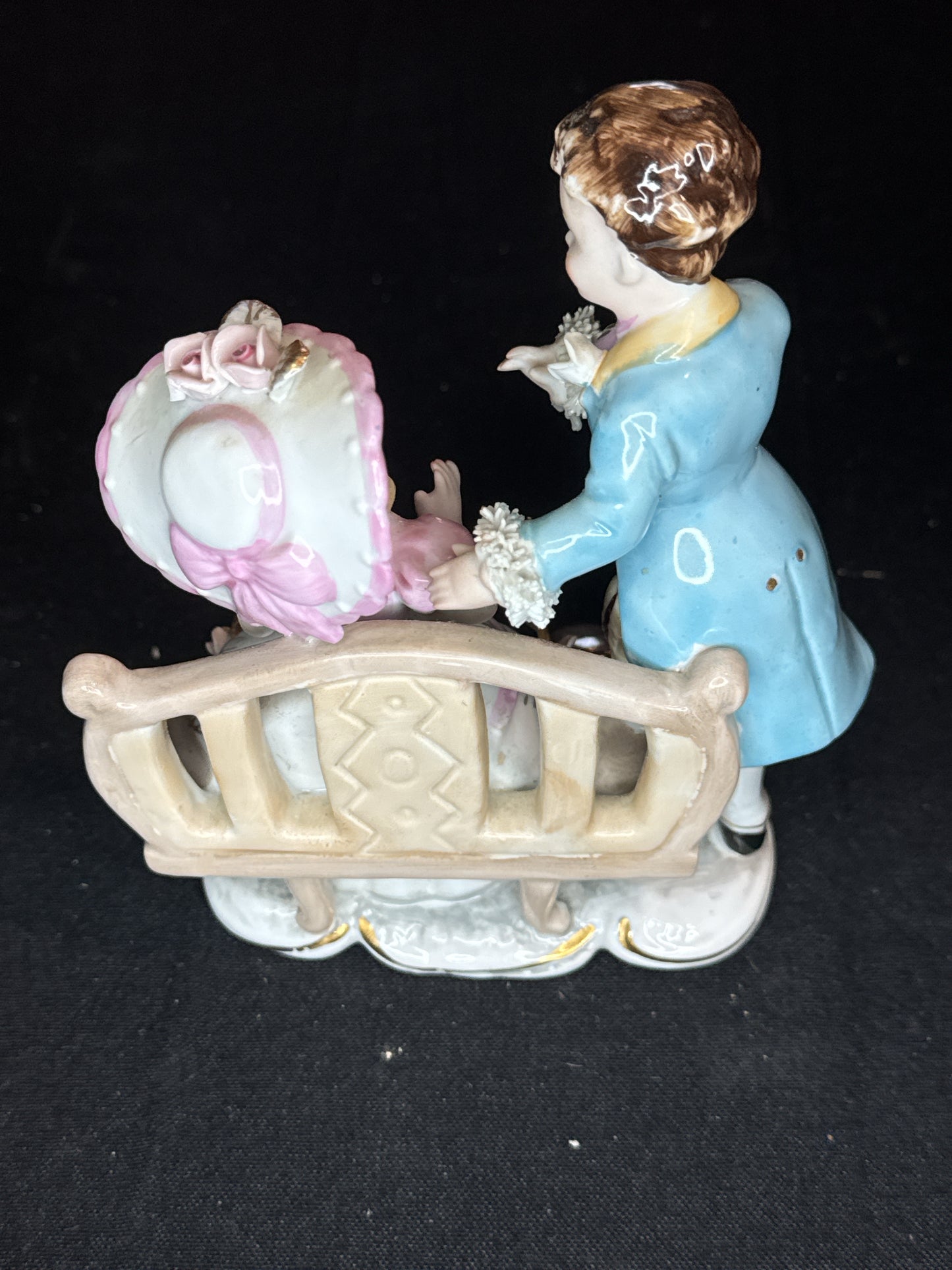 Camille Naudot & Co. Porcelain Boy Girl on Bench 6970a D17