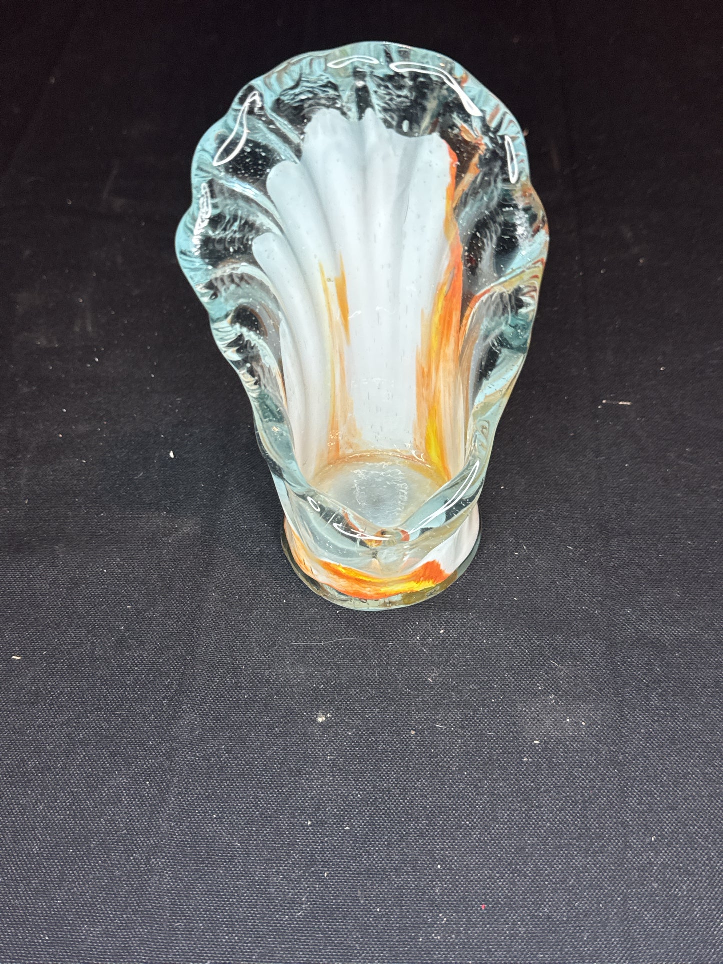 Vintage Hand Blown Glass Tea Light Candle Holder 1.5" diameter Inside