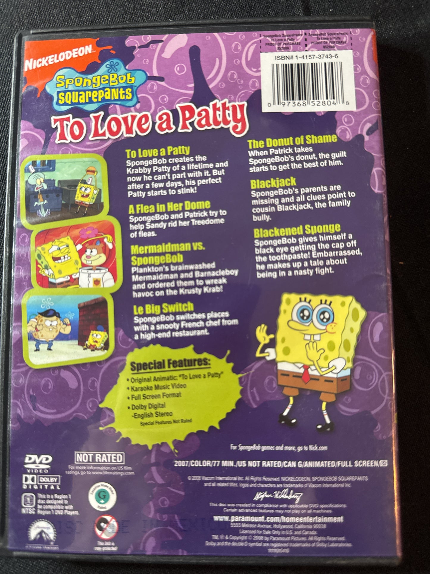 Spongebob Squarepants To Love a Patty DVD