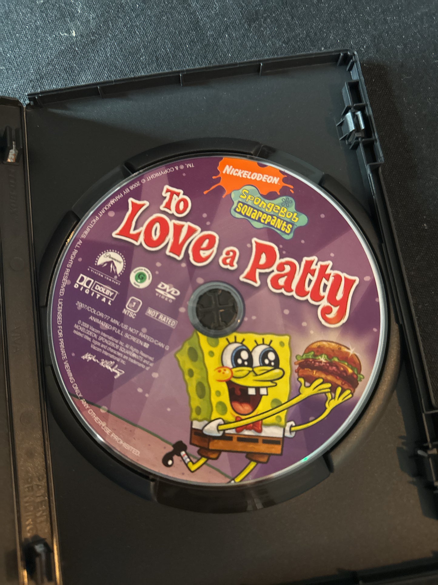 Spongebob Squarepants To Love a Patty DVD