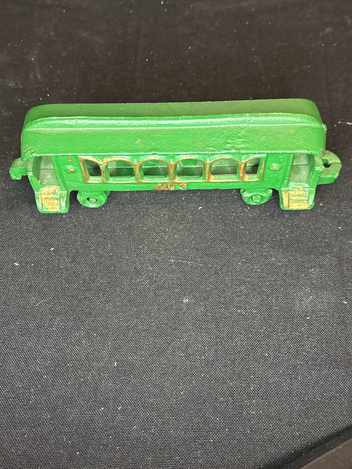 Cast Iron Passenger Train Car #403 Green 7.5" Long