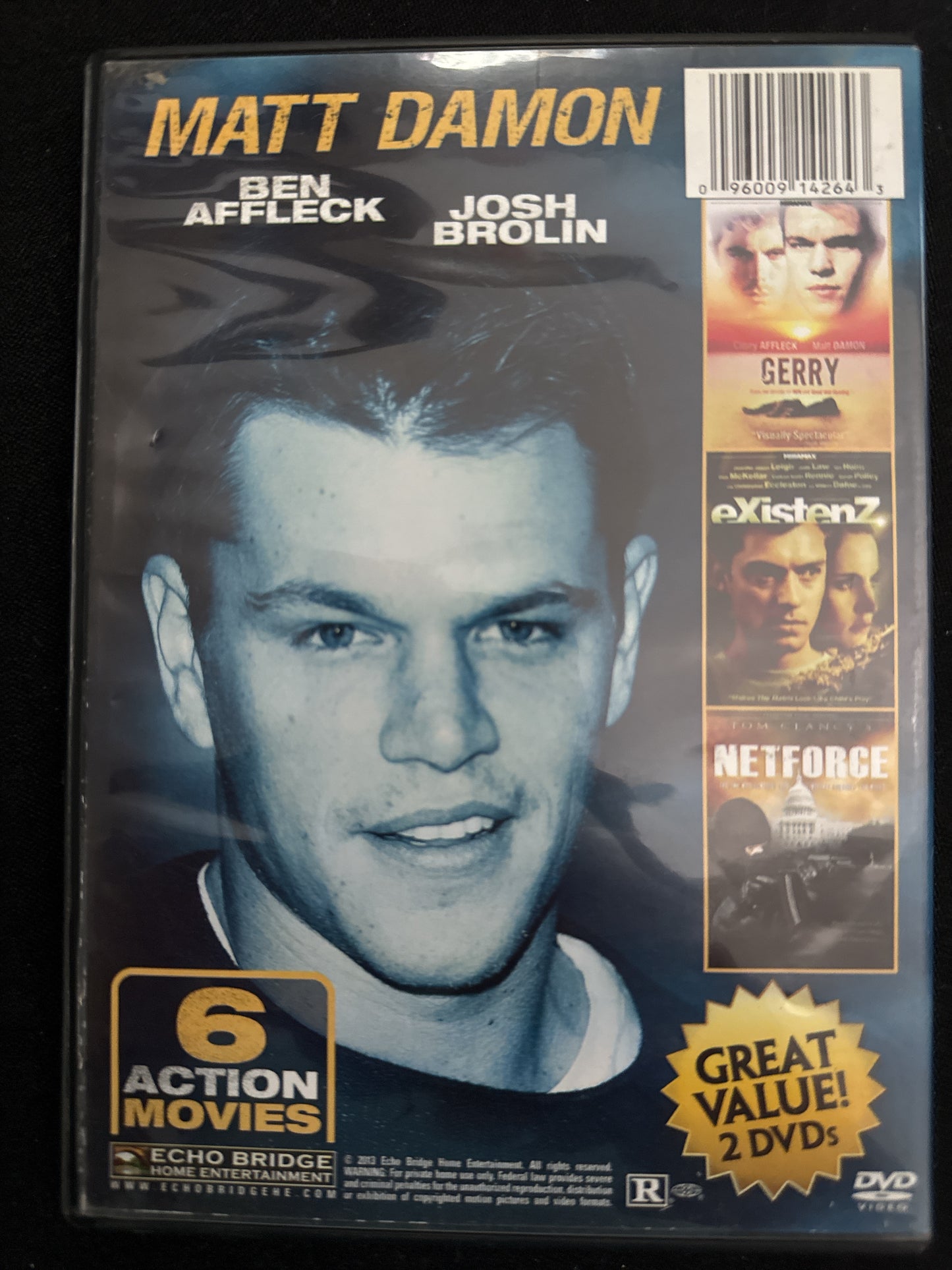 Six Actions Movies: Spy, Phantoms, Road Killers, Gerry, Existenz, Netforce DVDs