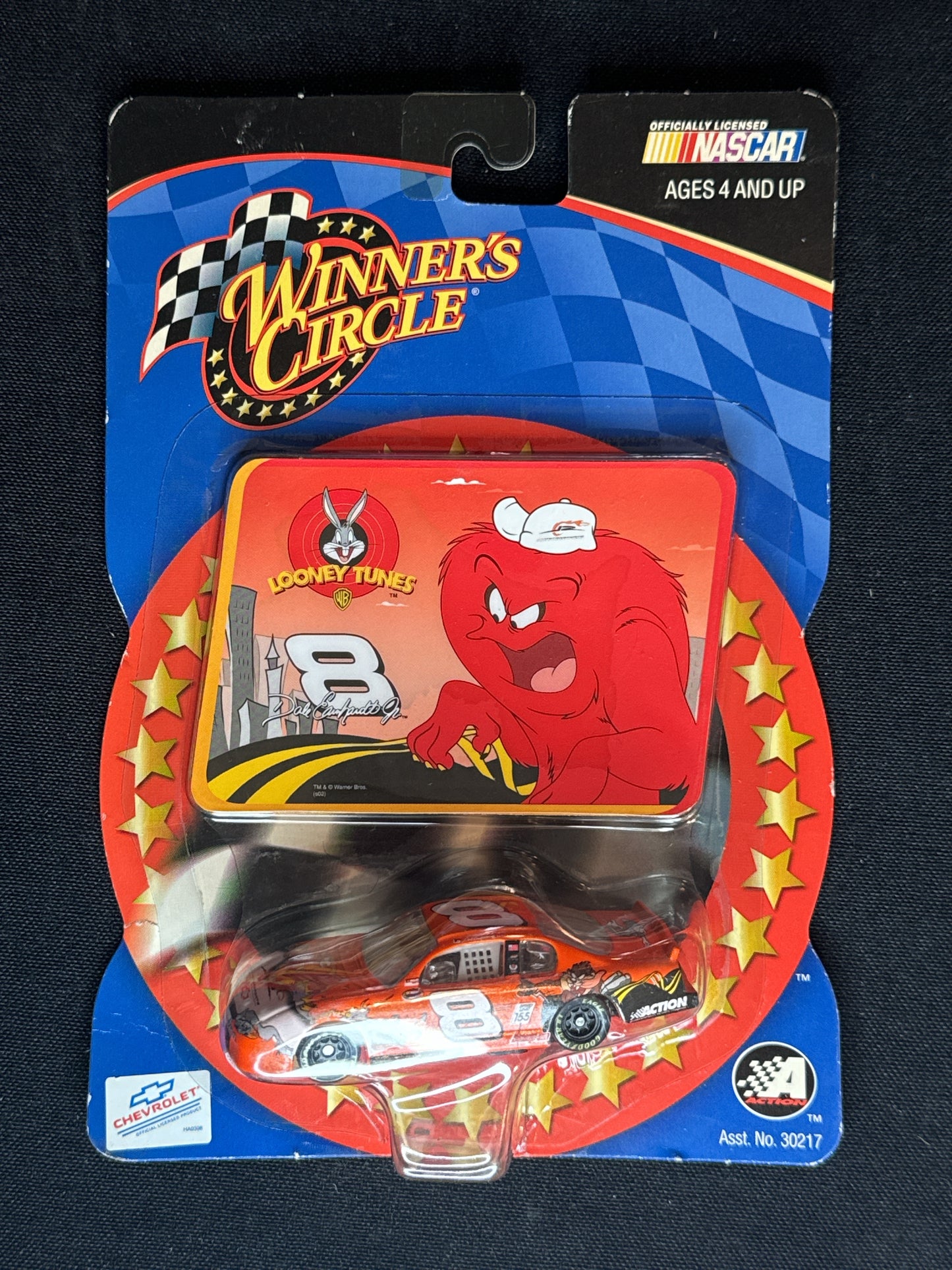 Winner's Circle Dale Earnhardt Jr. Taz. Looney Toons Chevy 2002 Sticker NIB