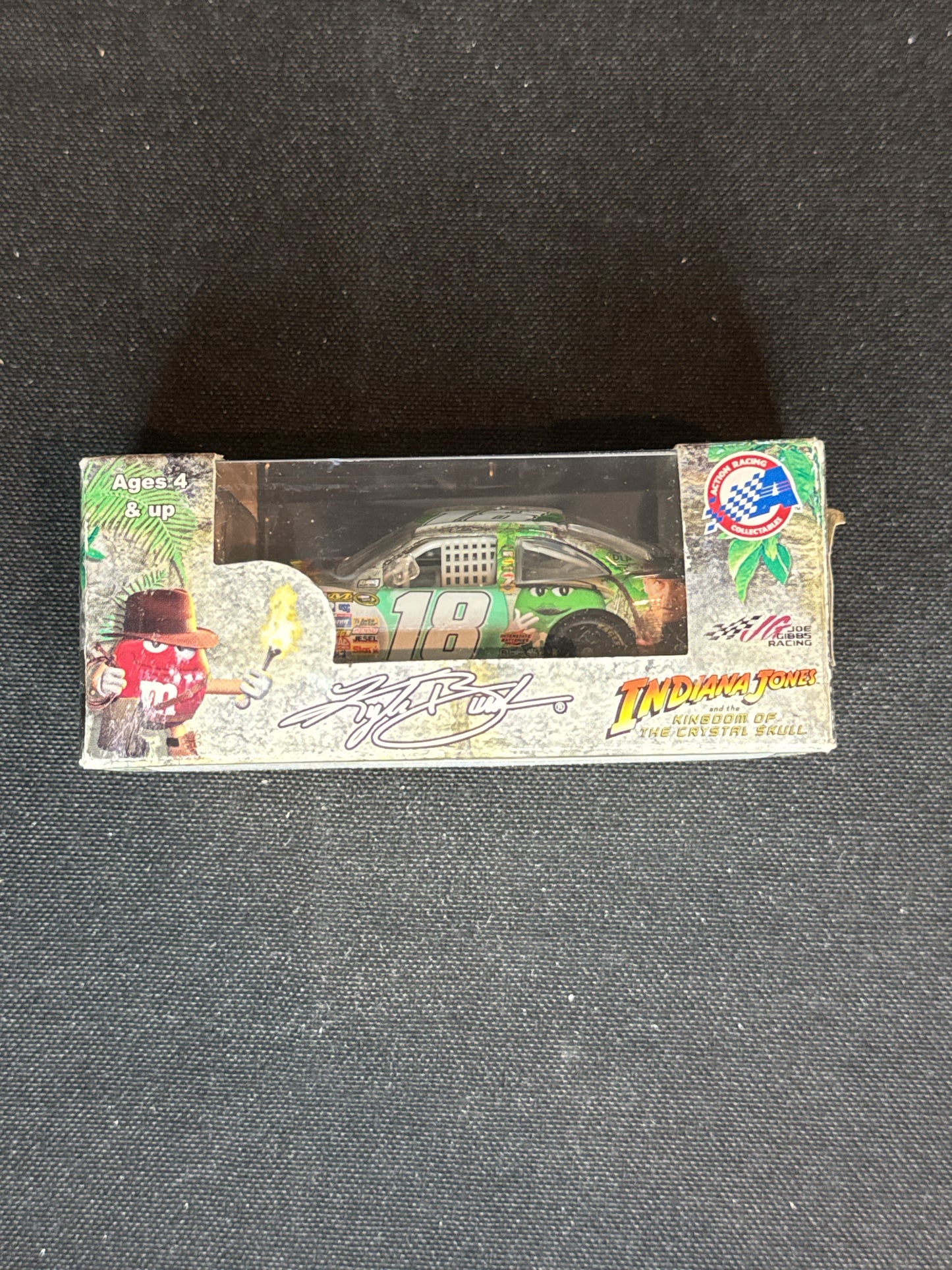 Rare NASCAR 2008 #18 Kyle Busch M&M's Indiana Jones 1:64 Action Diecast NIB