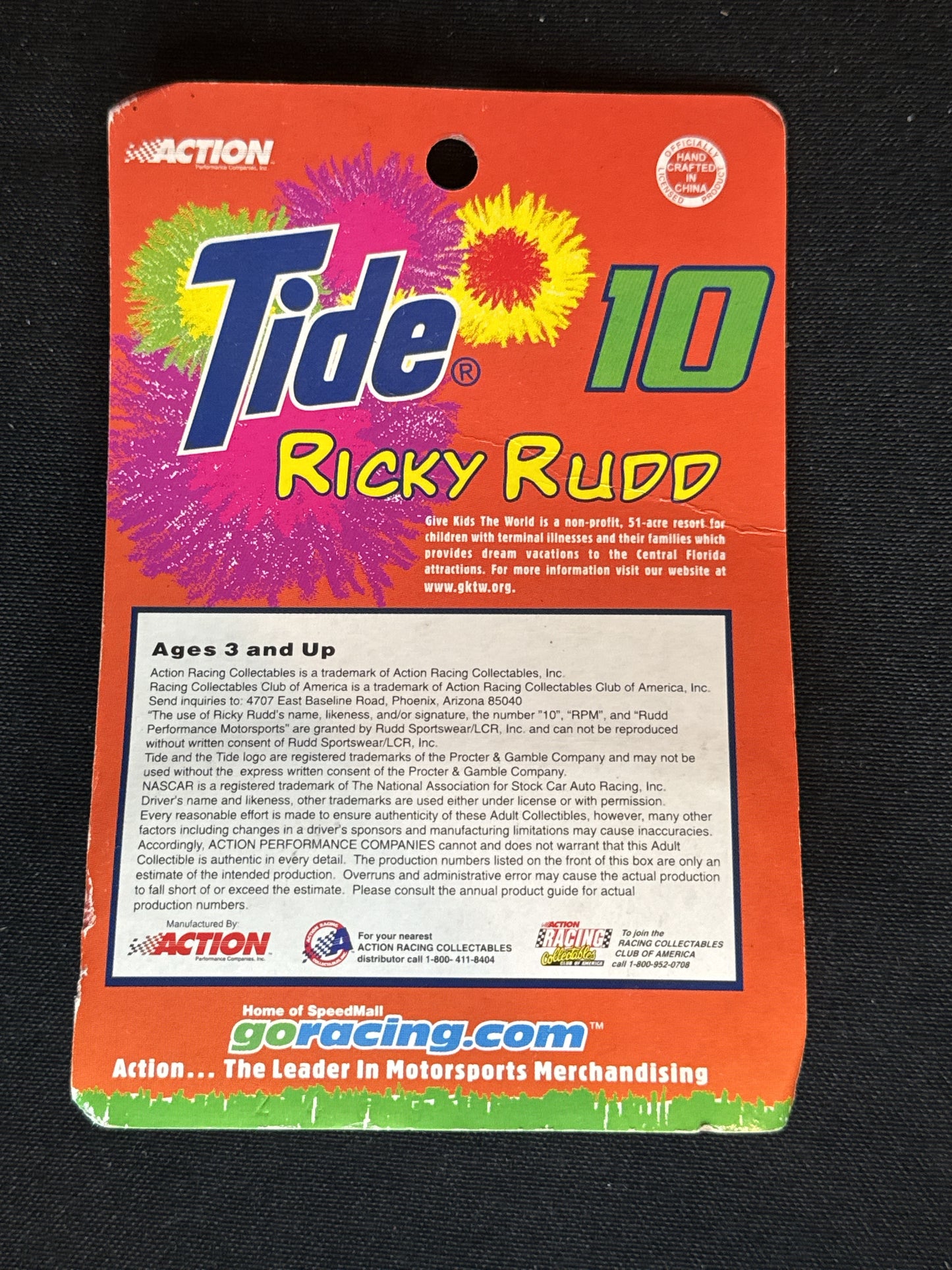 Action Ricky Rudd NASCAR #10 Tide Give Kids the World 1:64 Diecast 1999