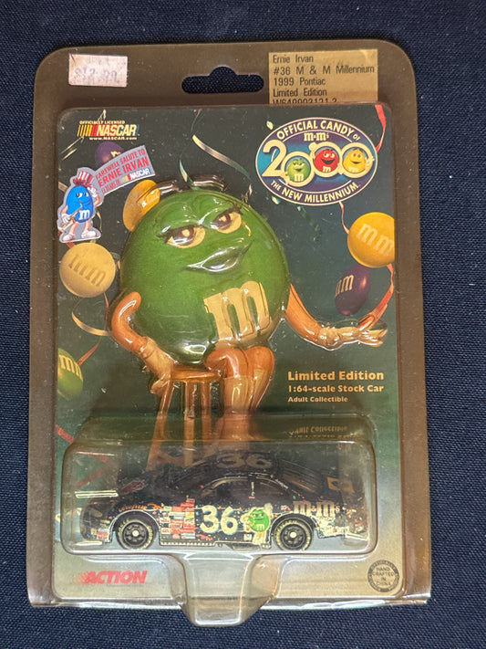 NASCAR Ernie Irvin #36 M&Ms Millennium 1999 Action M&M Package 1:64 Diecast