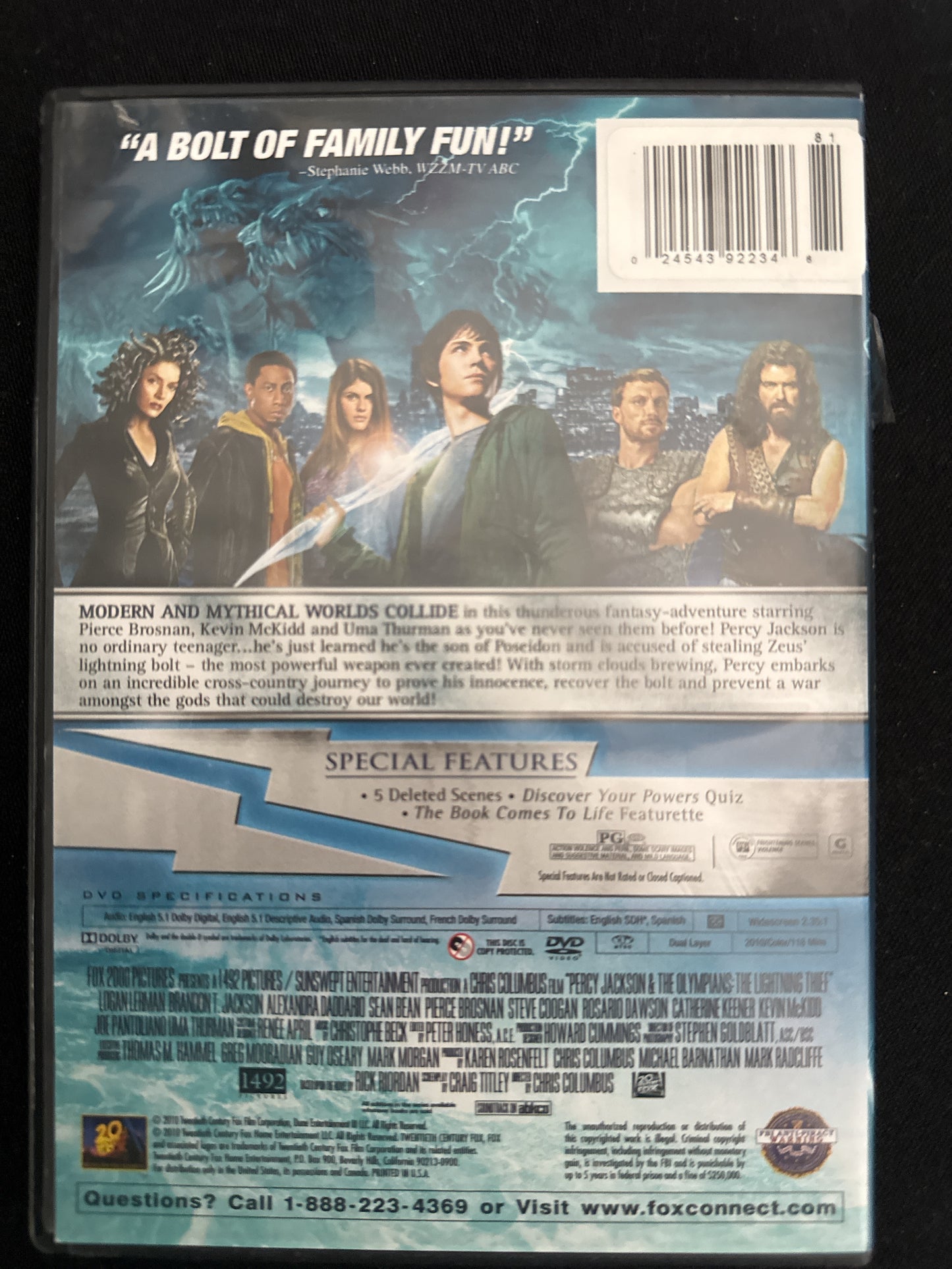 Percy Jackson & Olympians The Lightning Thief DVD