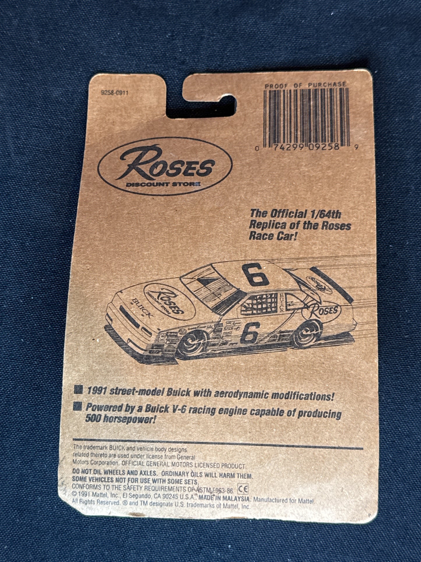 Buick Hot Wheels 1991 Limited Edition Roses Discount Store Tommy Houston 1:64 Diecast