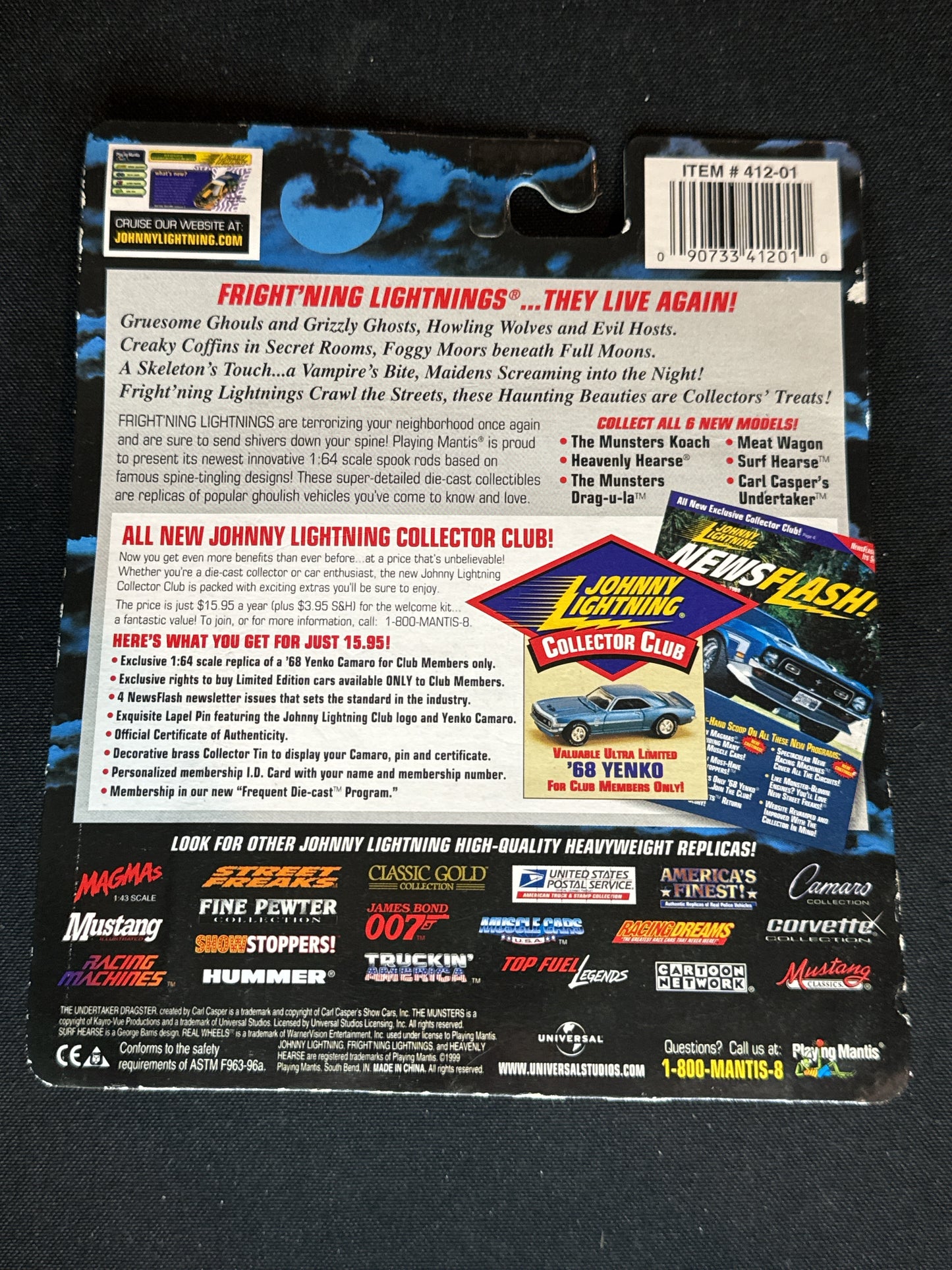 Johnny Lightning Frightning Lightnings 1999 The Munsters Koach Episode 2 NIB