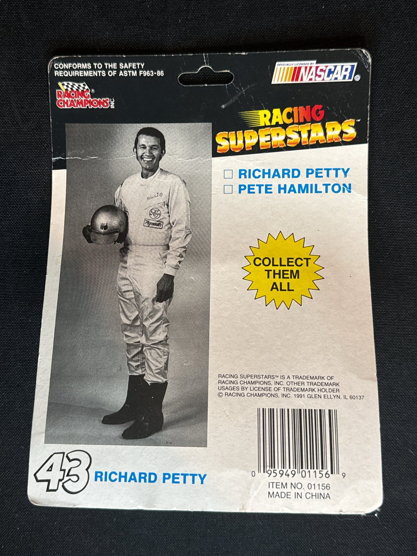 NASCAR #40 Racing Superstars Pet Hamilton 1:64 Diecast with Stand and Trading Card