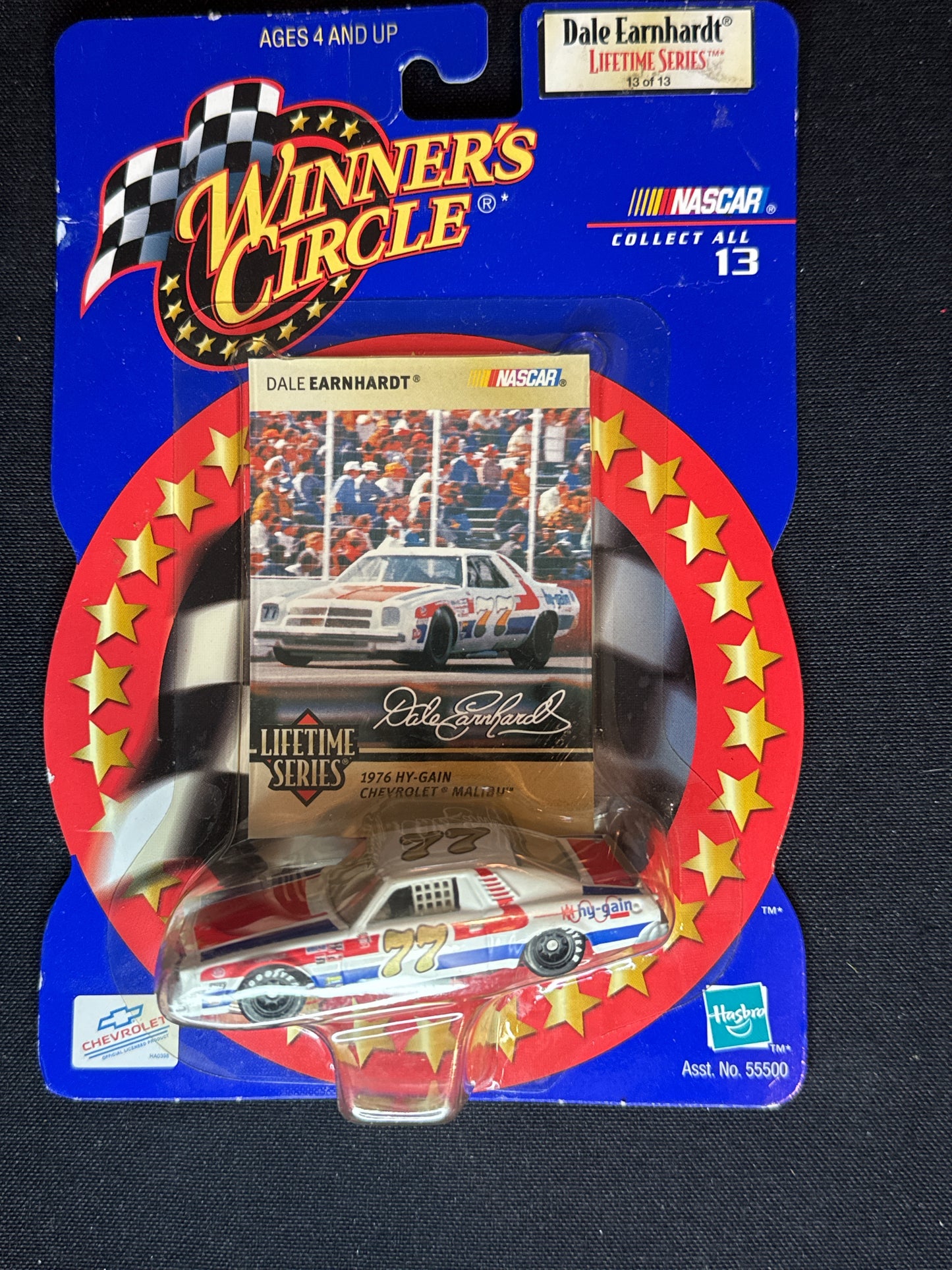 NASCAR Winner's Circle Dale Earnhardt Lifetime Series 13 of 13 #77 Diecast 1:64 & Card