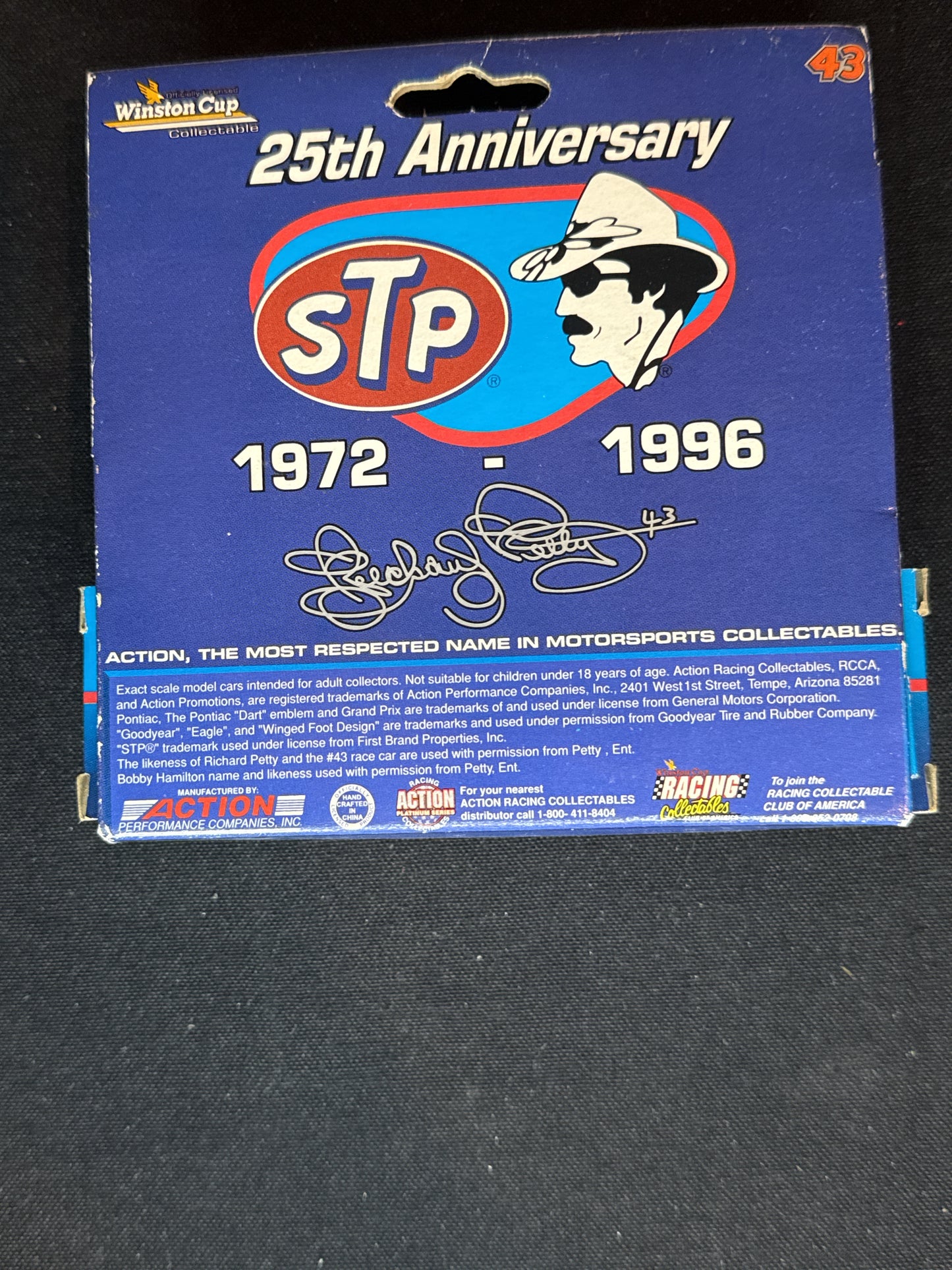 NASCAR Winston Cup STP 25th Anniversary Richard Petty #43 1:64 Diecast Limited Edition