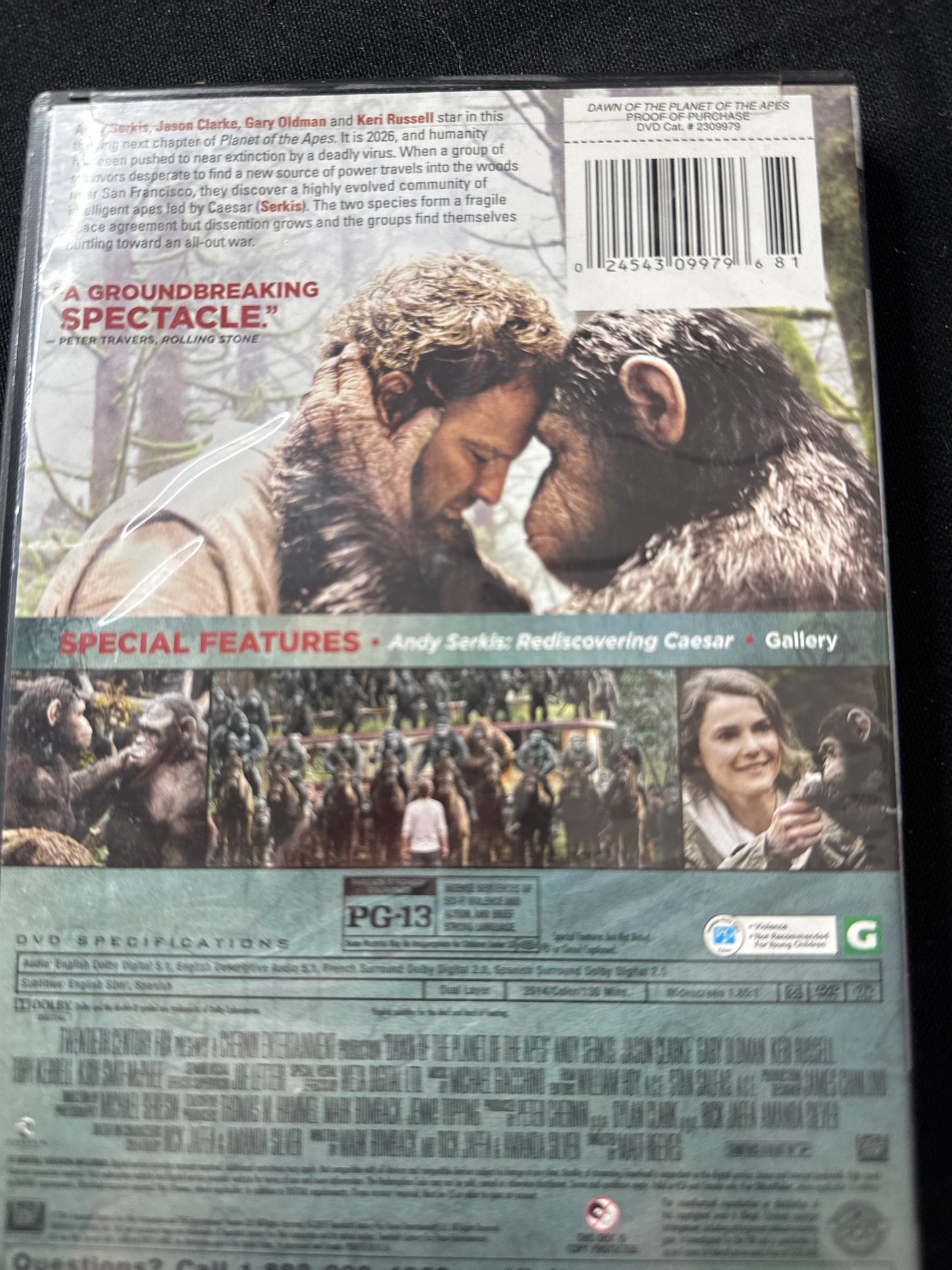 Dawn of the Planet of the Apes DVD