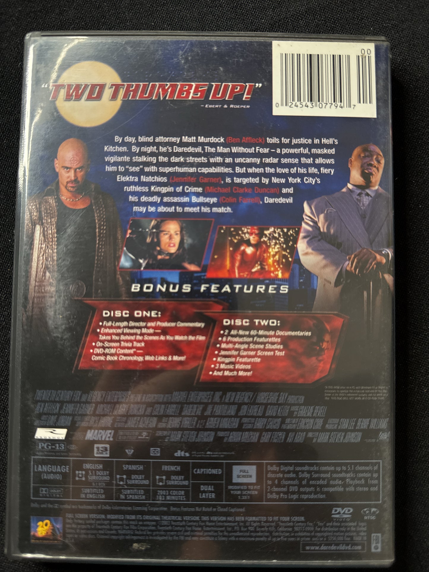 Daredevil Full Screen DVD
