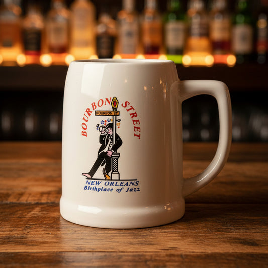 Vintage Very Rare Bourbon Street New Orleans Stein 5" Tall