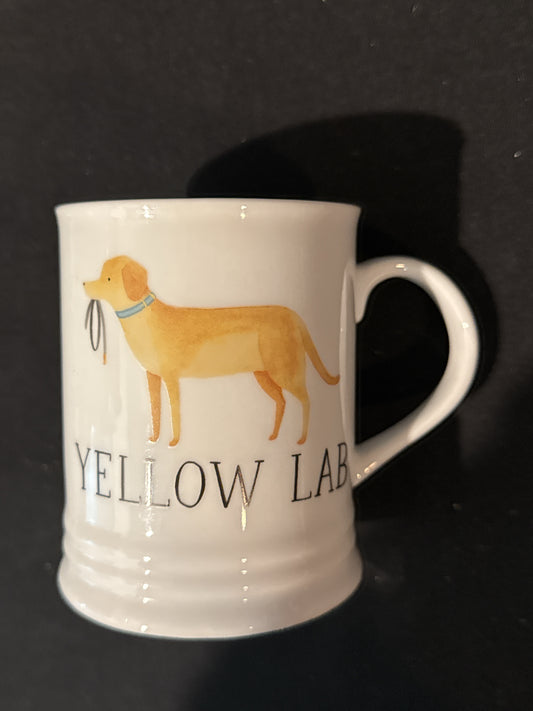 Yellow Lab Dog Coffee Cup Mug Julianna Swaney For Fringe 4.25" Tall