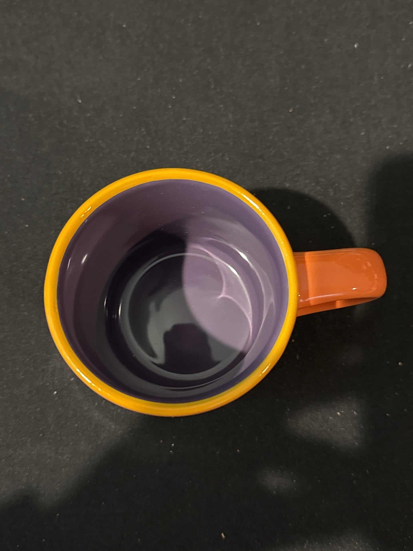 Disney Orange Tigger Coffee Cup Mug Winnie The Pooh Purple Interior 3 7/8" Tall
